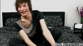 Young emo boy gets cock out n jerks off - porn video