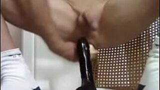 bi doing double anal with toys - porn video