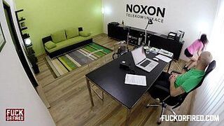 Teeny slut fucks her boss hard hoping not to get fired - porn video