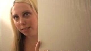 Busty amateur blonde gives amazing blowjob in restaurant s toilet - porn video