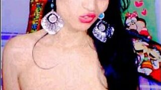 Colombian Hotty DP dildo on cam - porn video