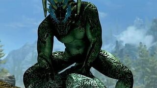 Frost the Argonian rails a twink - porn video