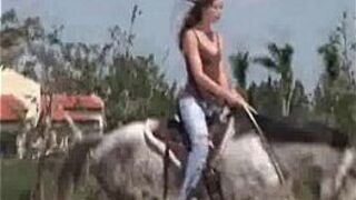 ToplessTeenOnHorseback - porn video