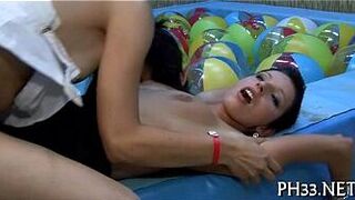 Blond cute waiter fucks everyone - porn video