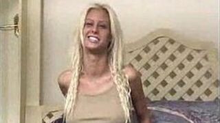 Busty Blonde and a young stud - porn video
